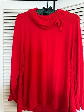 Chico's Red Cowl Neck Sweater